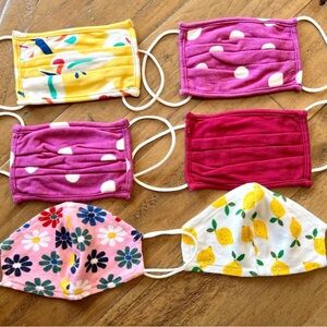 *NEW* Set of 6 Hanna Andersson Organic Cotton Childrens Kids Face Masks Covers